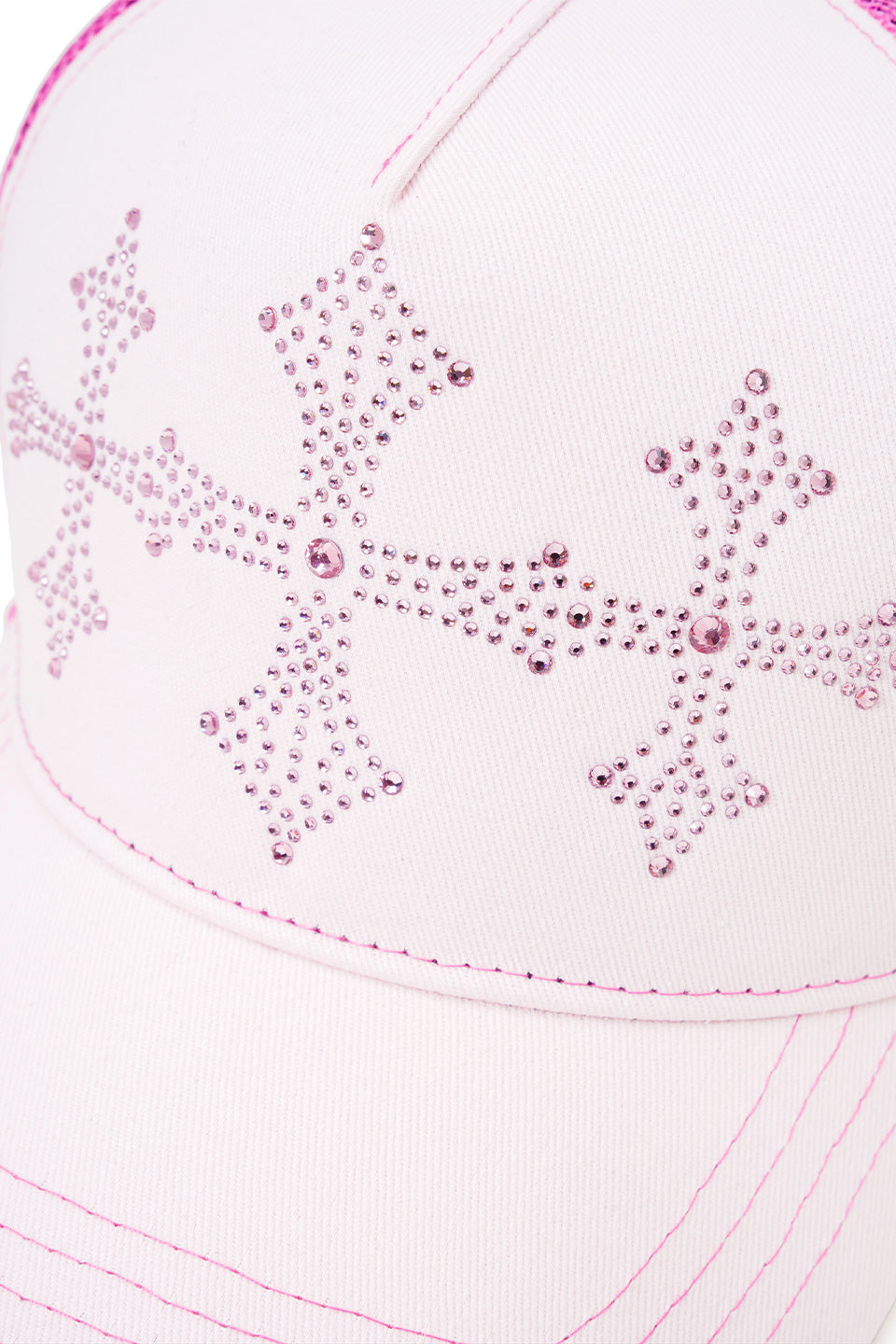 Shiny Cross Rhinestone Mesh Cap