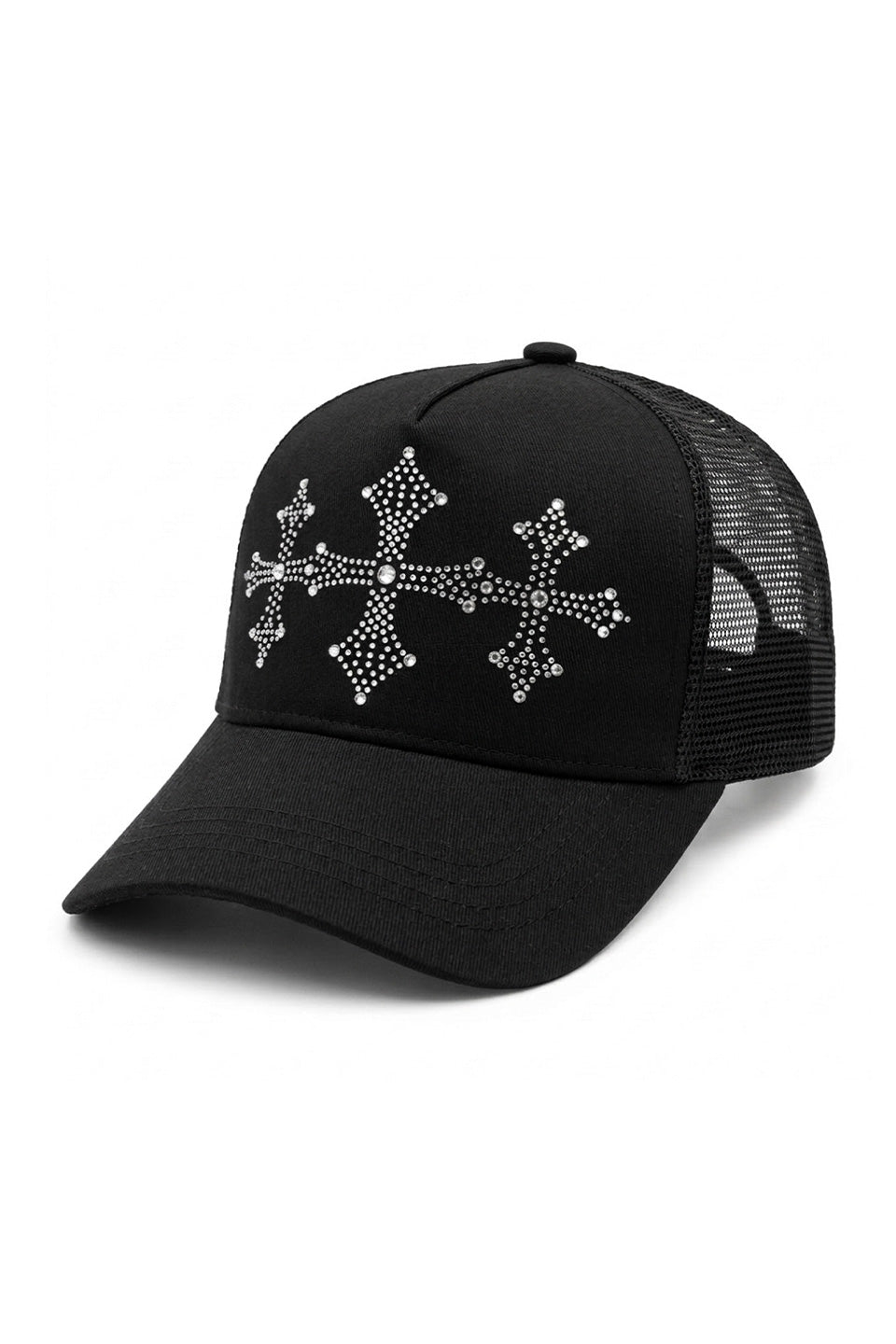 【先行予約販売】Shiny Cross Rhinestone Mesh Cap【5月下旬お届け】