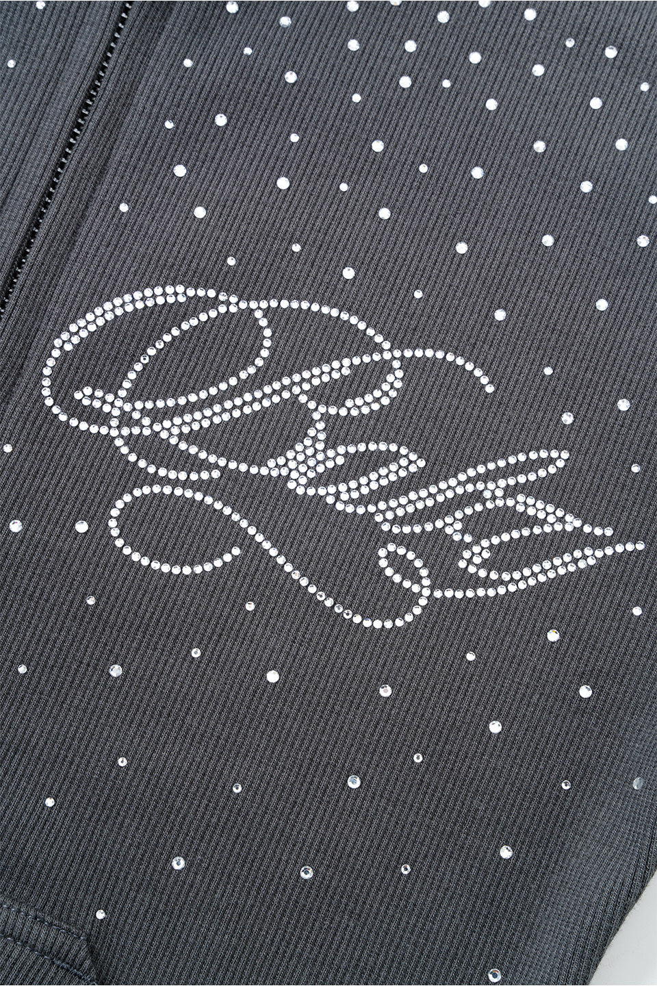 Sparkle Rhinestone Zip Hoodie Women's