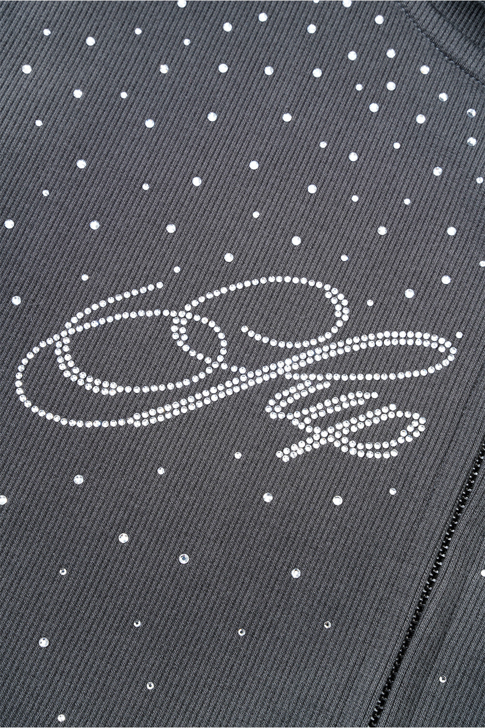 Sparkle Rhinestone Zip Hoodie Women's