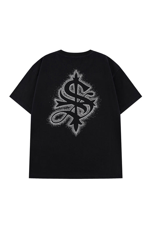 Spray Cross Rhinestone Tee