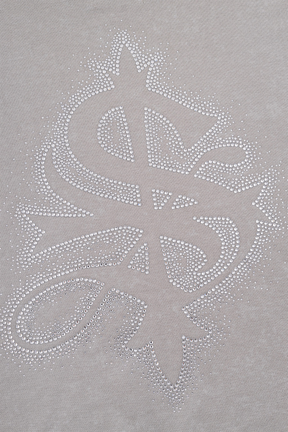 Spray Cross Rhinestone Zip Hoodie
