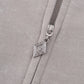 Spray Cross Rhinestone Zip Hoodie