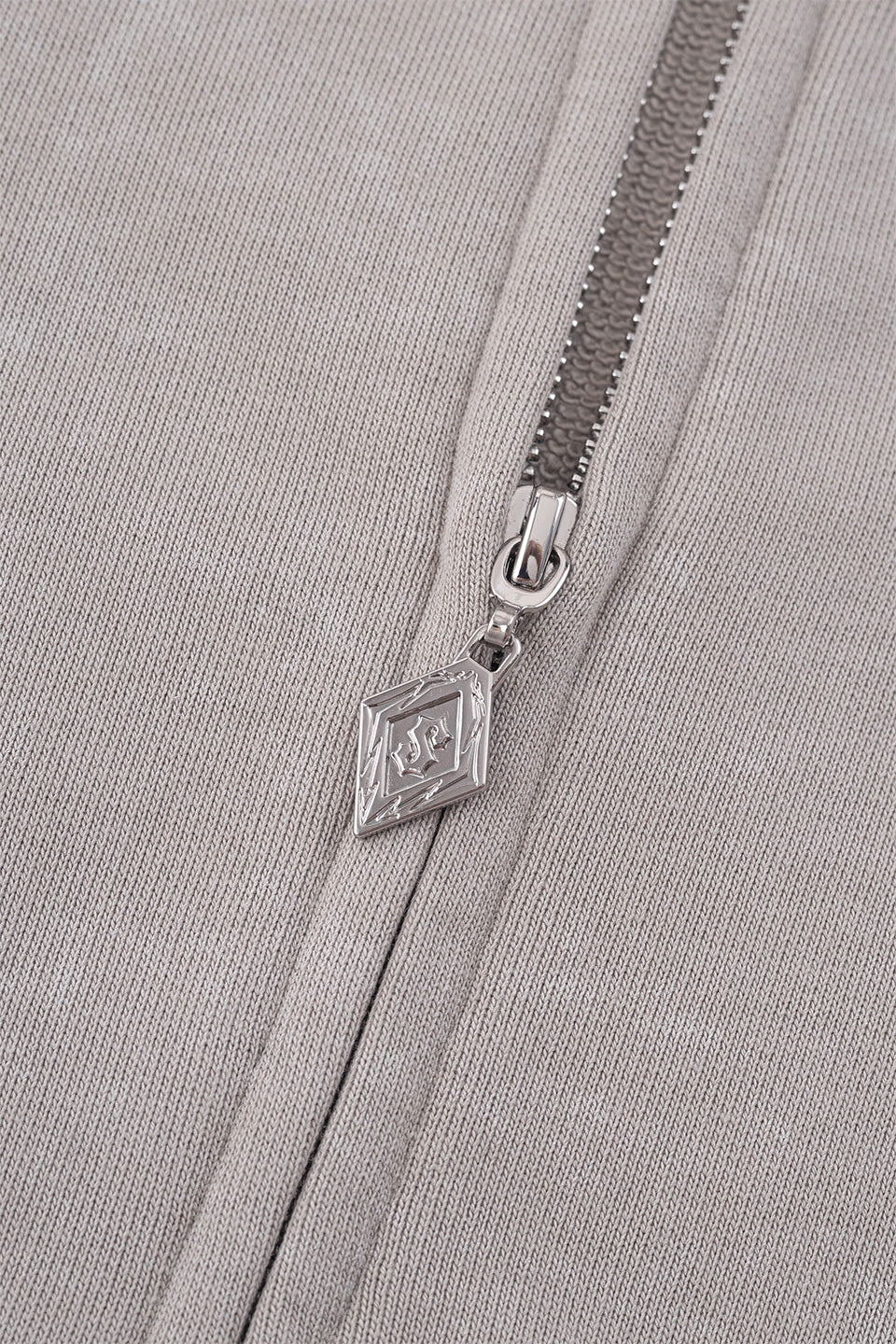 Spray Cross Rhinestone Zip Hoodie