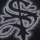 Spray Cross Rhinestone Zip Hoodie