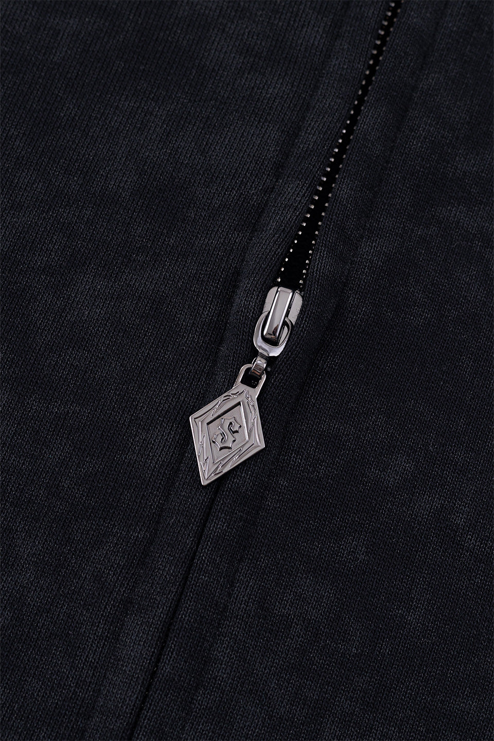 Spray Cross Rhinestone Zip Hoodie