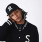 Sr Logo Knit Stadium Jacket