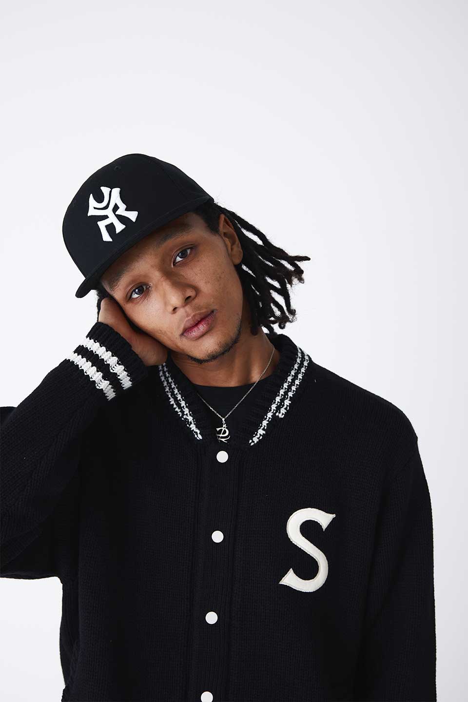 Sr Logo Knit Stadium Jacket