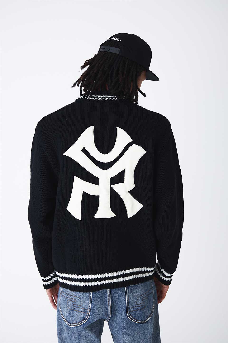 Sr Logo Knit Stadium Jacket