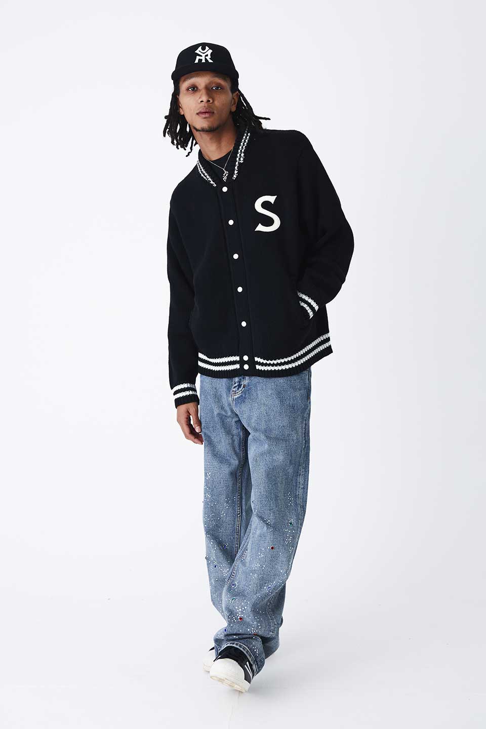 Sr Logo Knit Stadium Jacket