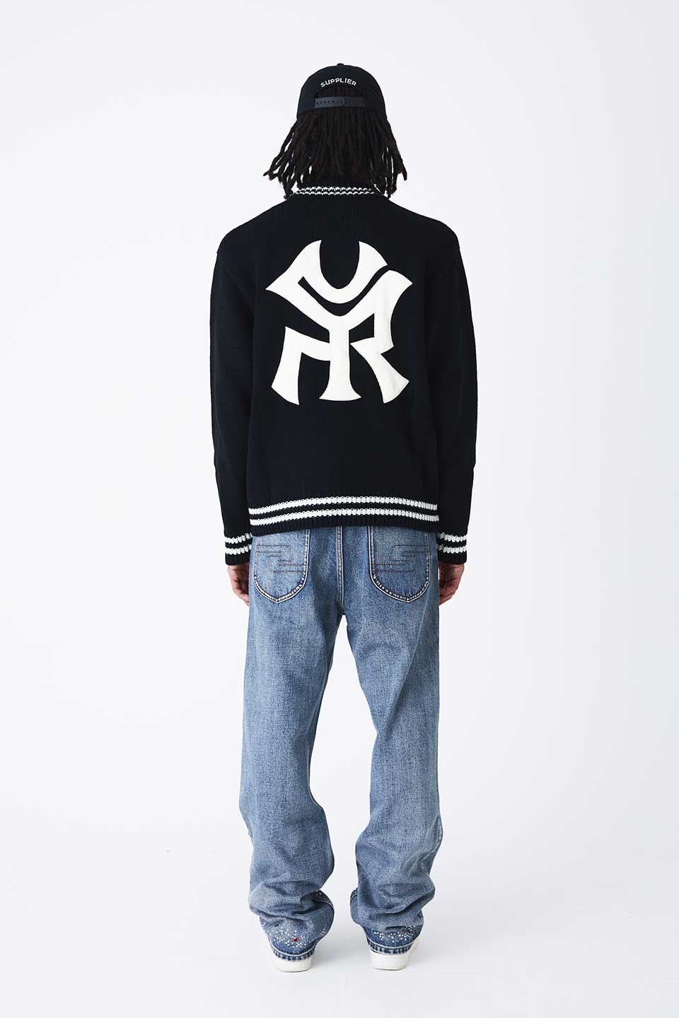 Sr Logo Knit Stadium Jacket