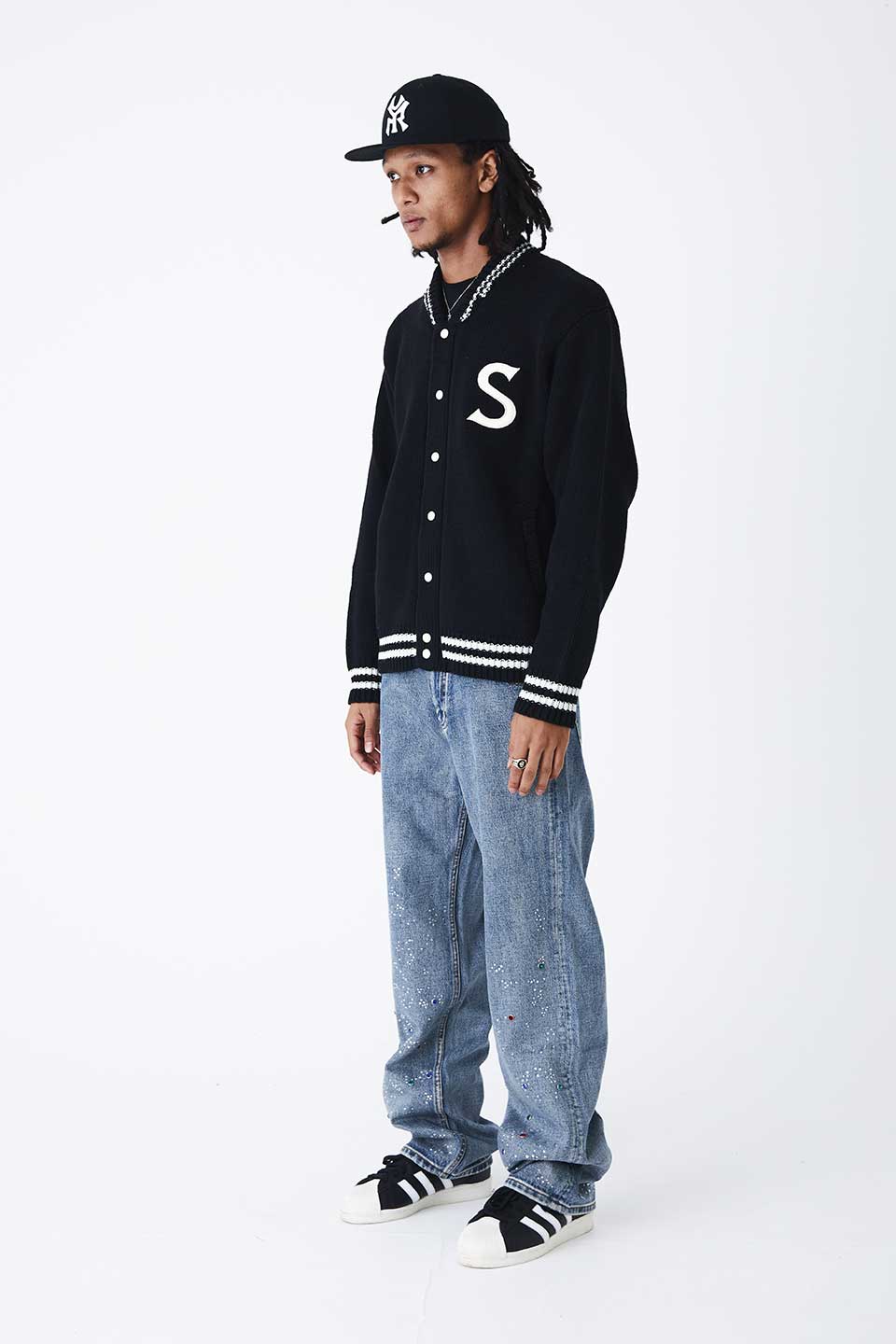 Sr Logo Knit Stadium Jacket