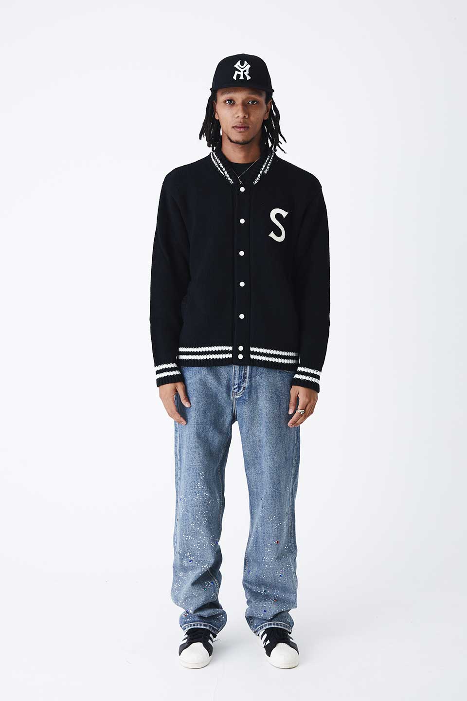 Sr Logo Knit Stadium Jacket