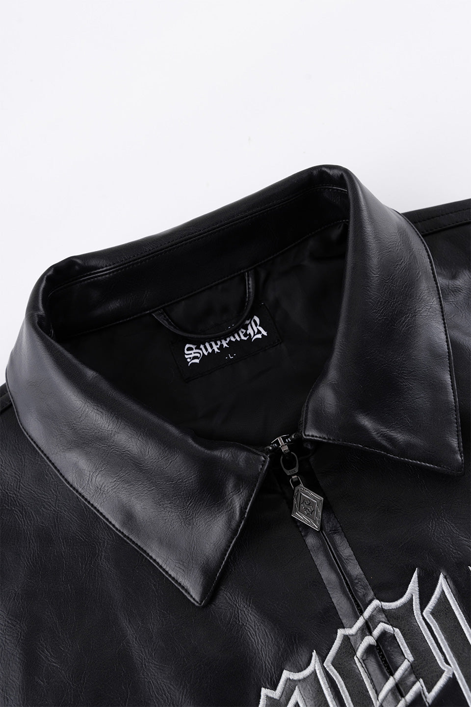 Studded Tribal Faux Leather Jacket