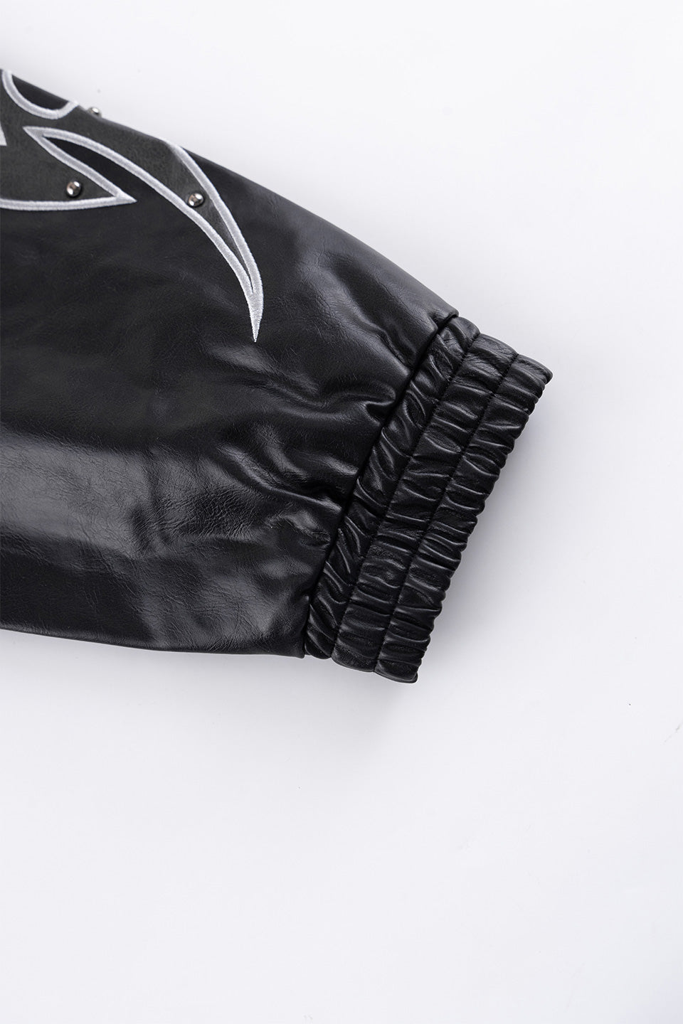 Studded Tribal Faux Leather Jacket