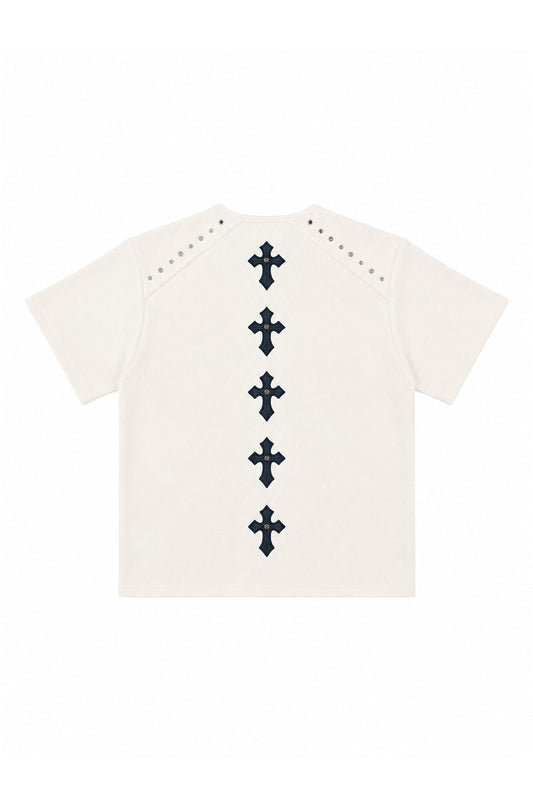 Studs Cross Patch Rib Tee