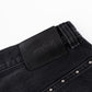 Studs Tribal Leather Patch Curve Denim