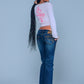 Baby Cross Cropped Mohair Knit Women'S