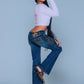 Baby Cross Cropped Mohair Knit Women'S