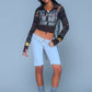 Camouflage Not Your Baby Cropped Zip Hoodie Women'S