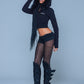 Baby Cross Fur Zip Hoodie - Cropped Fit Women'S