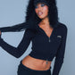 Baby Cross Fur Zip Hoodie - Cropped Fit Women'S