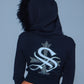 Baby Cross Fur Zip Hoodie - Cropped Fit Women'S