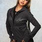 Sparkle Rhinestone Zip Hoodie Women's