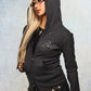 Sparkle Rhinestone Zip Hoodie Women's