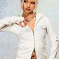 Sparkle Rhinestone Zip Hoodie Women's