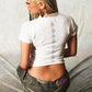 【予約販売】Petit Cross Rhinestone Cropped Tee Women's【6月上旬お届け】