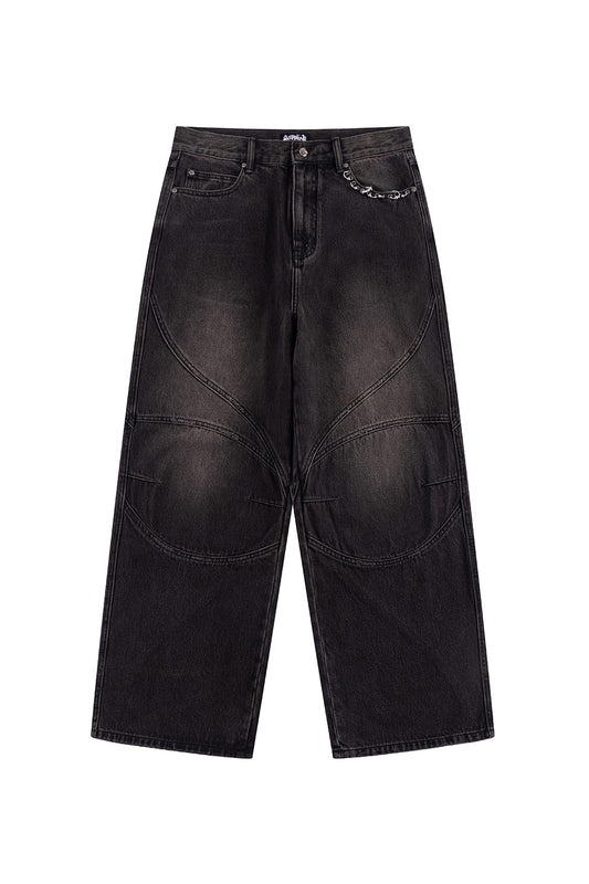 Switching Pierced Baggy Jeans