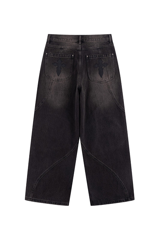 Switching Pierced Baggy Jeans