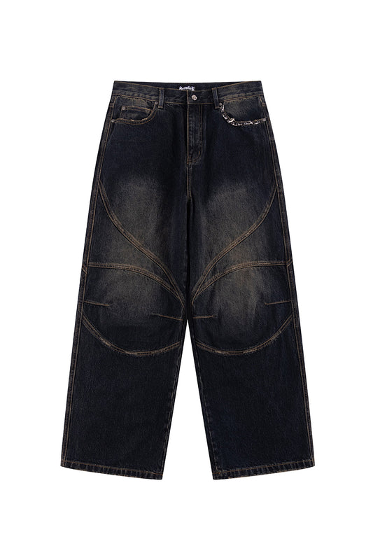 Switching Pierced Baggy Jeans