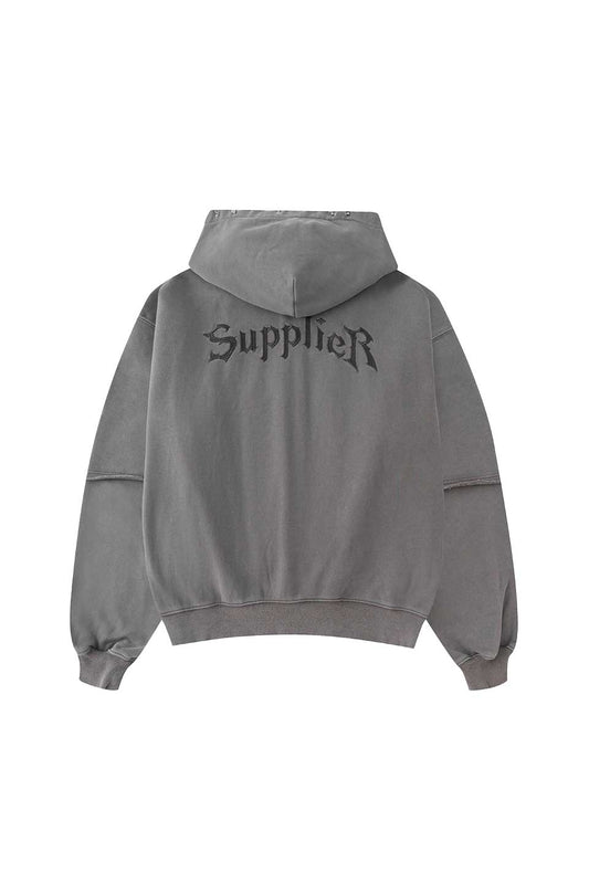 Switching Pierced Zip Hoodie