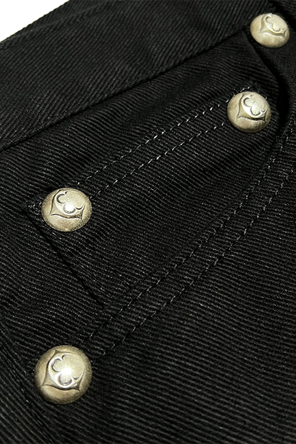 Tc Leather Washing Denim Pants