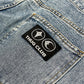Tc Leather Washing Denim Pants