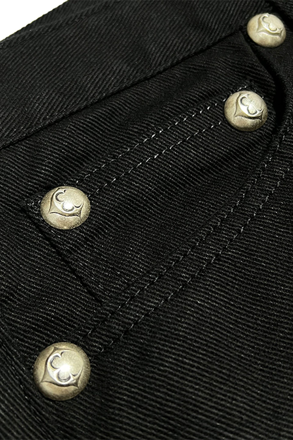 THUG CLUB Leather Black denim pants - デニム/ジーンズ