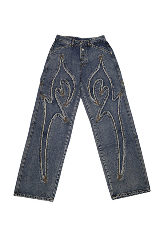 Tribal Denim Pants