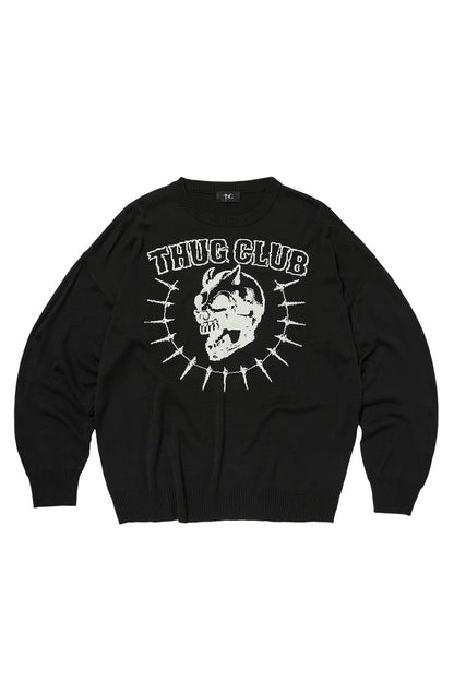 Tc Riding Skull Knit Sweater
