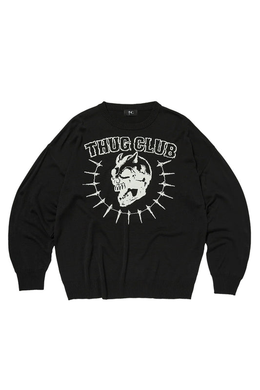Tc Riding Skull Knit Sweater