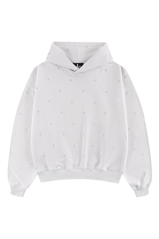 Tiny Cross Glitter Pullover Hoodie