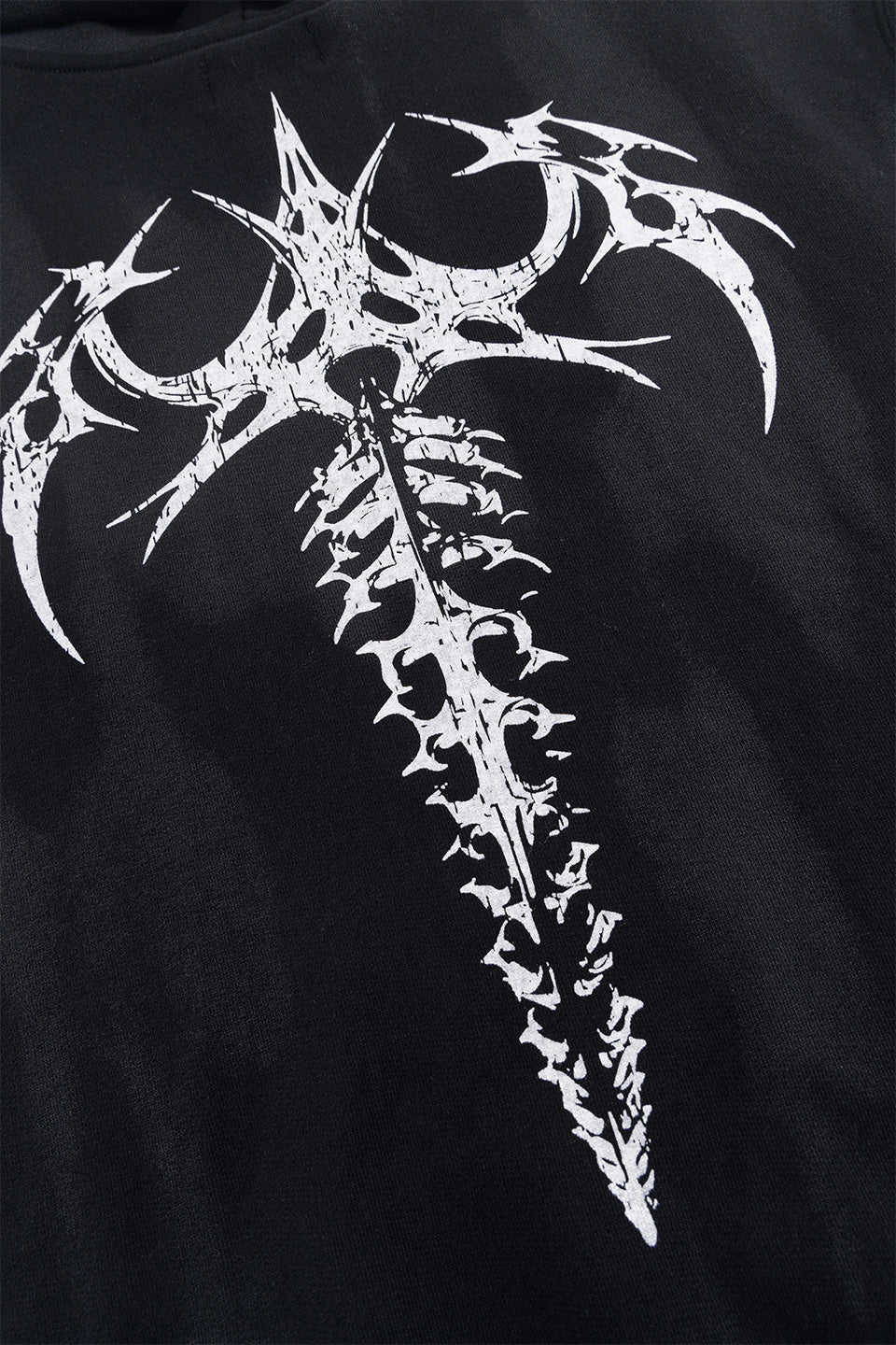 Tribal Bones Pierced Zip Hoodie