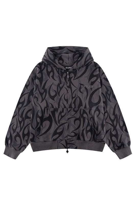Tribal Camo Zip Hoodie