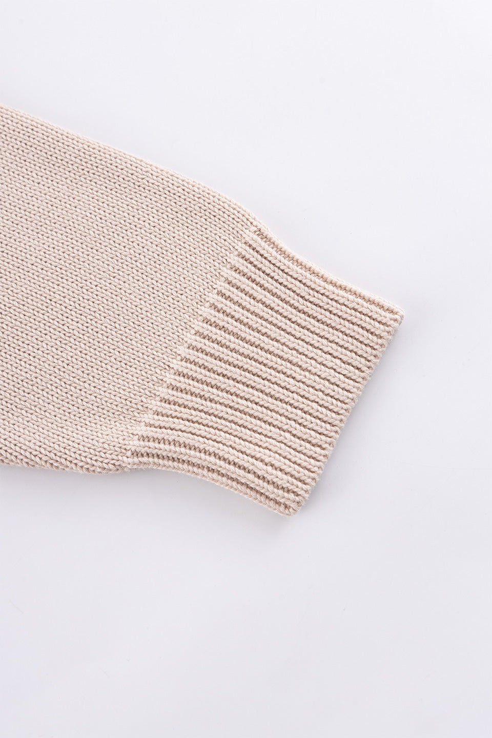Tribal Cross Leather Patch Crew Knit