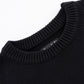 Tribal Cross Leather Patch Crew Knit