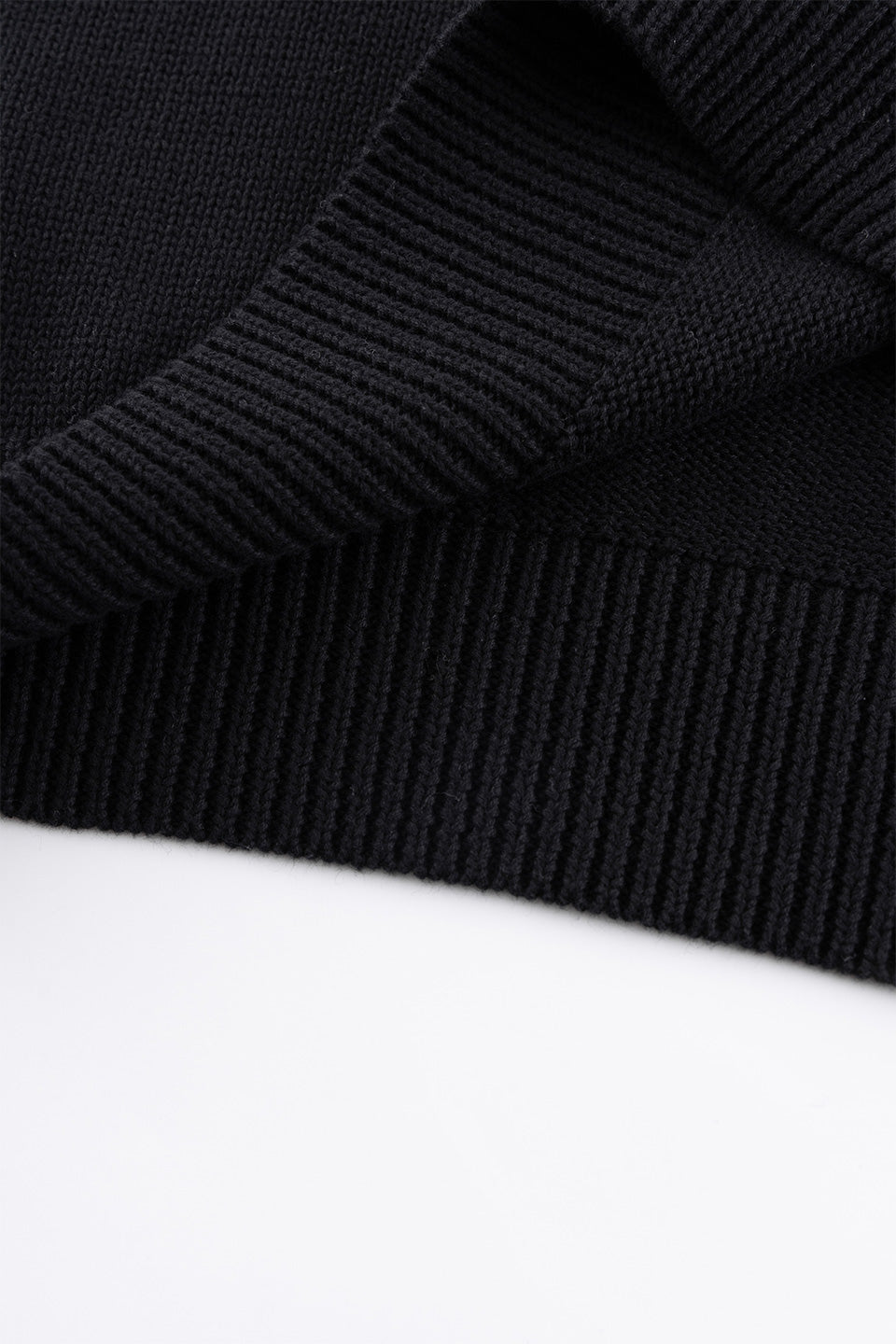 Tribal Cross Leather Patch Crew Knit