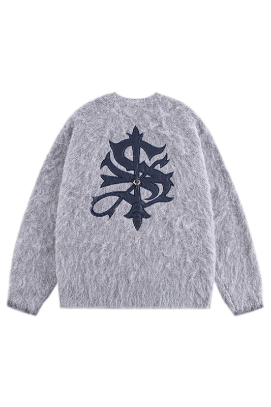 Tribal Cross Pierced Shaggy Knit