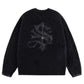 Tribal Cross Pierced Shaggy Knit