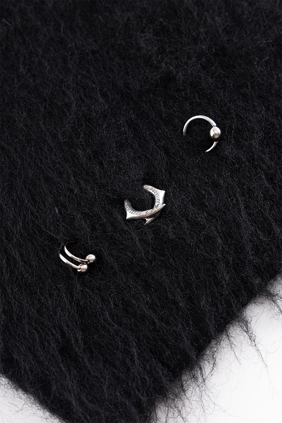 Tribal Cross Pierced Shaggy Knit